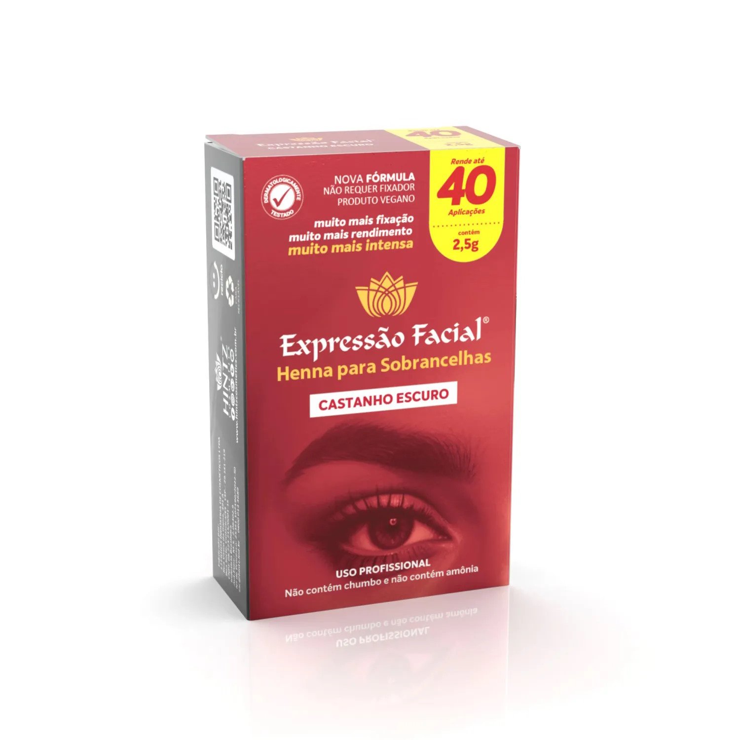 Henna Para Sobrancelha Expressão Facial Castanho Escuro