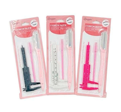 Kit Sobrancelha Navalha, Paquimetro e Escova